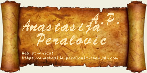 Anastasija Peralović vizit kartica